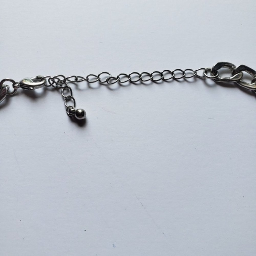 Silver Multi Layer Chunky Curb Chain Necklace - image 3